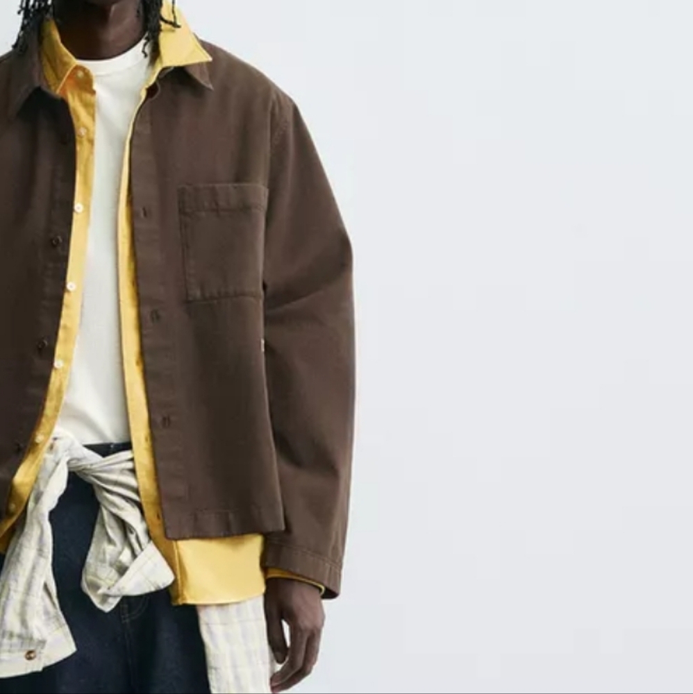 Zara Brown Shirt Jacket